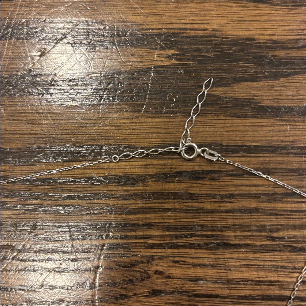 .925 Solid Sterling Silver 'S' Initial Necklace - Picture 3 of 3